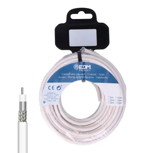 Carrete cable coaxial apantallado aluminio 50 m
