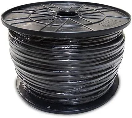 CARRETE MANGUERA 2X1 PLANA NEGRA 500MTS (AUDIO) (BOBINA GRANDE Ø400x200MM)