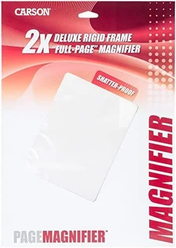Carson Page Magnifier lente de aumento y lupa Transparente