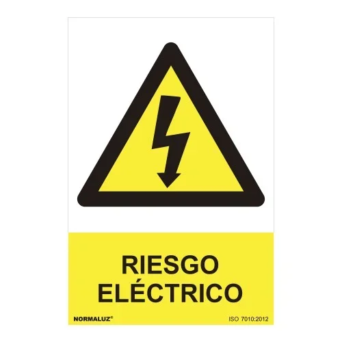 Cartel peligro «riesgo electrico» (pvc 0.7mm) 30x40cm normaluz