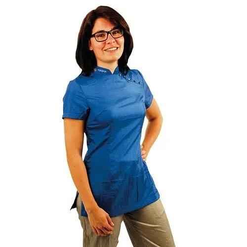 Casaca peluquería Elba azul ELBA AZUL L Contorno 104 cm.