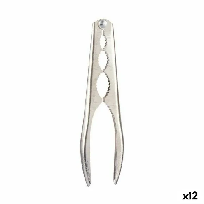 Cascanueces 16,5 x 1,5 x 4,5 cm plateado acero (12 unidades)
