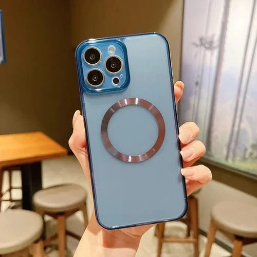 Case de Teléfono Magsafe PC Helado para iPhone 11 Pro Max (Azul Transparente)
