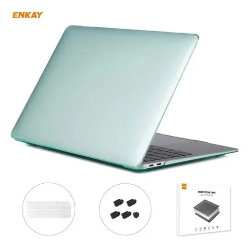 Case Laptop Enkay MacBook Air 13.3 A1932 (2018) Protección Cristal TPU Verde