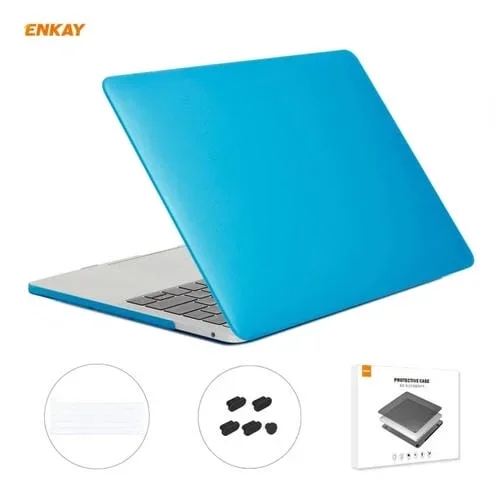 Caso Protector Laptop Enkay 3 en 1 TPU Teclado Película Enchufes MacBook Pro 13.3 (Azul Claro)