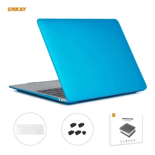 Caso protector laptop Enkay MacBook Air 13.3 A1932 (2018) mate TPU azul claro