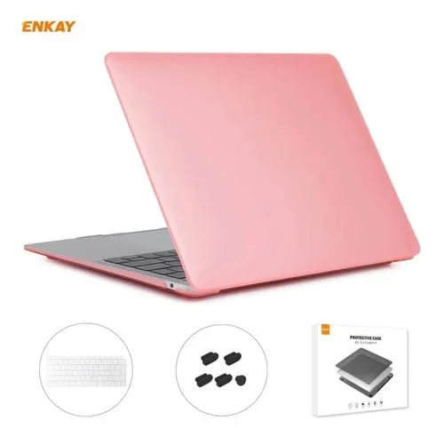 Caso Protector Laptop Enkay MacBook Air 13.3 A1932 (2018) TPU Teclado Película Enchufes (Rosa)