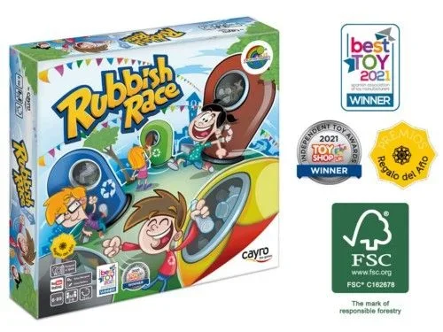 Cayro – Rubbish Race – + 6 Años – Premio Juguete del Año – Juego de Mesa para Niños – Diversión Mientras Aprenden a Cómo Reciclar – De 2 a 6 Jugadores