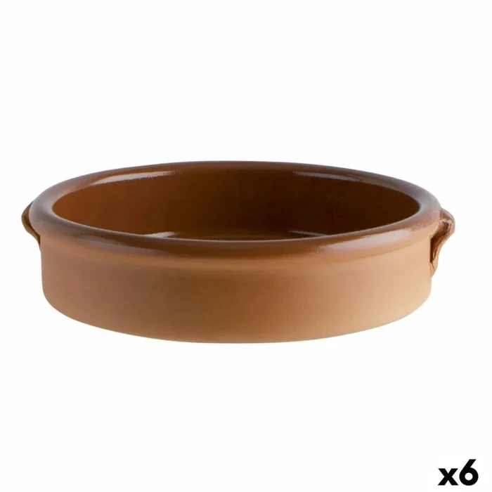 Cazuela cerámica marrón (25 cm) (6 unidades)