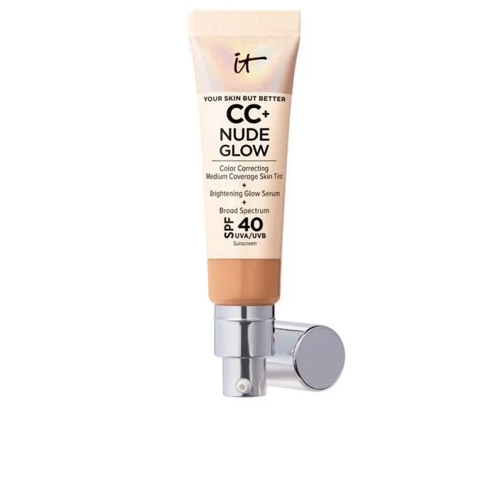 Cc+ nude glow lightweight foundation + glow serum spf40 #neutral tan