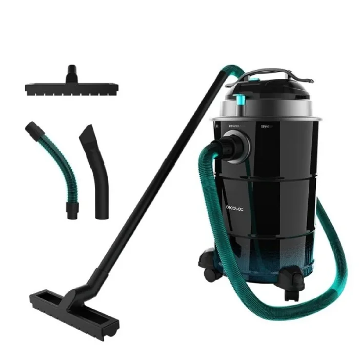 Cecotec Aspirador de Cenizas de 30L Conga Ash 6000 Easy Go Home XL. 1500 W de Potencia, Poder de Succión 21kPa, Tubo con Recubrimiento Metálico, Ruedas y Asa de Transporte, Cable de 6m