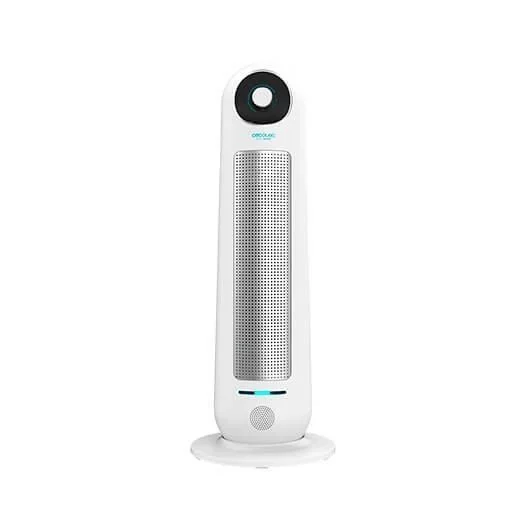Cecotec Calefactor Baño Cerámico Ready Warm 10000 Top Ceramic. Vertical, 2200 W, Termostato Regulable, 3 Modos de Funcionamiento, Protección sobrecalentamiento y antivuelco, 22m2