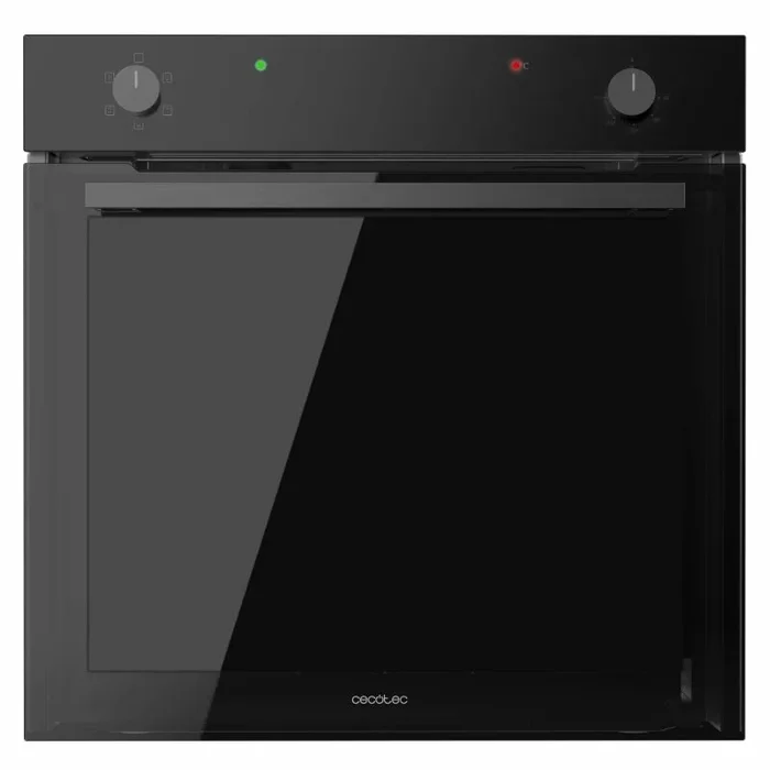 Cecotec Horno Integrable Multifunción Convencional de 77L Bolero Hexa C126001 Glass Black. 2800W, 5 Funciones, Bajo Consumo, Luz Interior, Steam Assist, Steam EasyClean, Puerta Fría con 2 Cristales