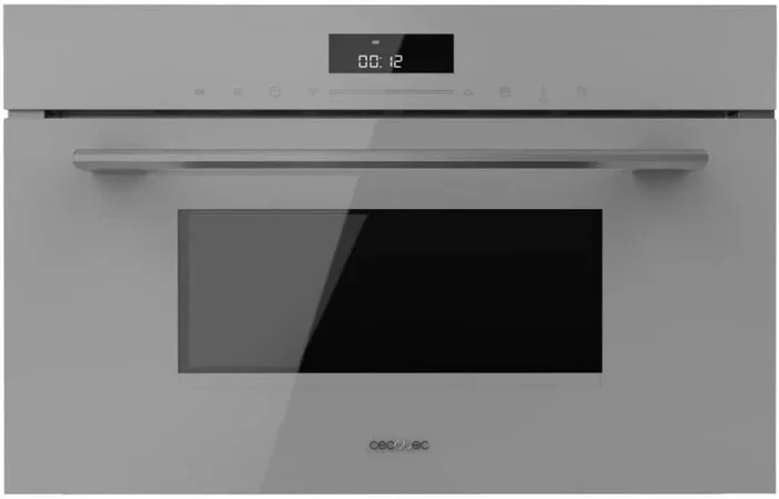 Cecotec Microondas Integrable 60cm Bolero Hexa MW703800 Glass Grey. 1450W, 34L de Capacidad, Función Microondas, Modo Grill, Defrost, Auto Menú, Speed cooking, Electronic Timer