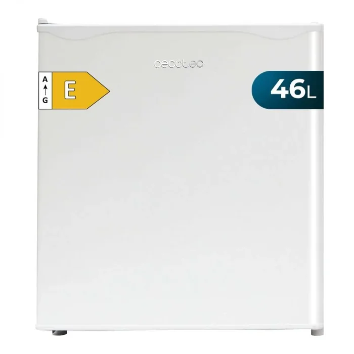 Cecotec Nevera Pequeña Frigorífico Mini Minibar 46L GrandCooler 20000 SilentCompress White E. Altura 48,7cm, 48 cm de Ancho, Bajo Consumo, Puerta Reversible, Funcionamiento Cíclico, Blanco