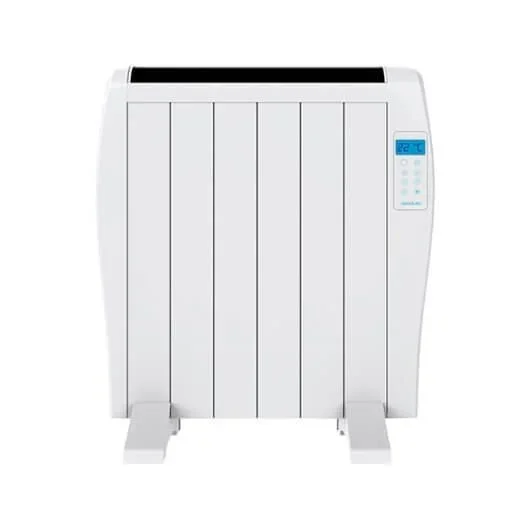 Cecotec Radiador Eléctrico Bajo Consumo ReadyWarm 1200 Thermal. 6 Elementos, 900 W, De pared o pie, 3 Modos, Temporizador, Mando a Distancia, Pantalla LED, Blanco