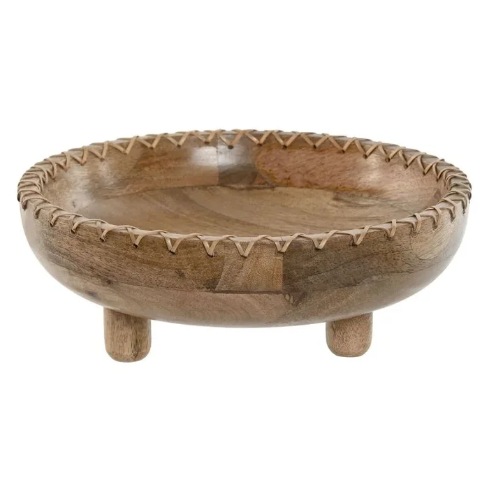 Centro de Mesa Home ESPRIT Natural Madera de Mango Colonial 25 x 25 x 9 cm – Marca: Home ESPRIT – EAN: 8424002147747