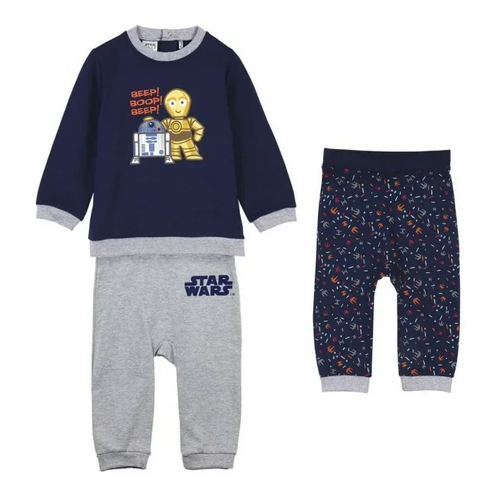 CERDÁ LIFE’S LITTLE MOMENTS Chandal Cotton Brushed Star Wars, Multicolor, 18 Meses Unisex niños