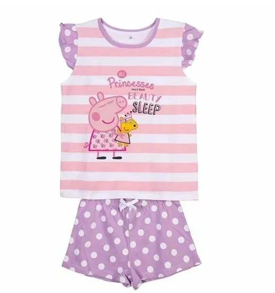 CERDÁ LIFE’S LITTLE MOMENTS Peppa Pig Algodon 100% de 2 Piezas Camiseta + Pantalon Pijama Niña -Licencia Oficial Hasbro, Rosa, 4 años para Niñas