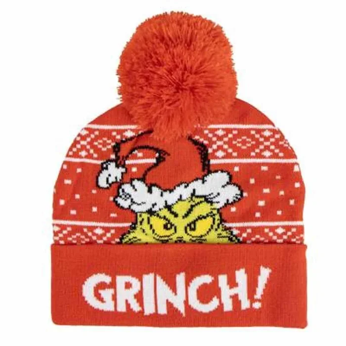CERDÁ Life’S Little Moments Punto The Grinch Suave, cálido diseño Oficial-Gorro Invierno, protección Viento y frío, Talla única Unisex niños