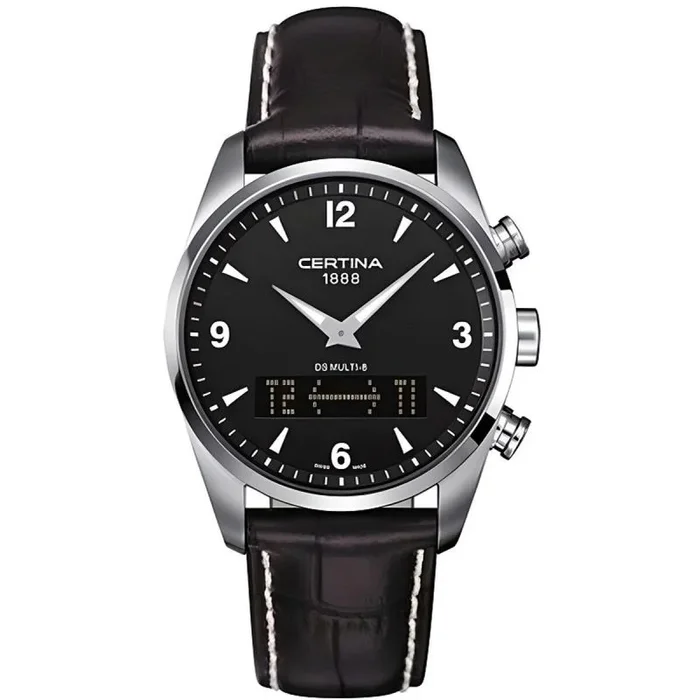 Certina C020.419.16.057.00 – Reloj para hombres, correa de cuero color negro