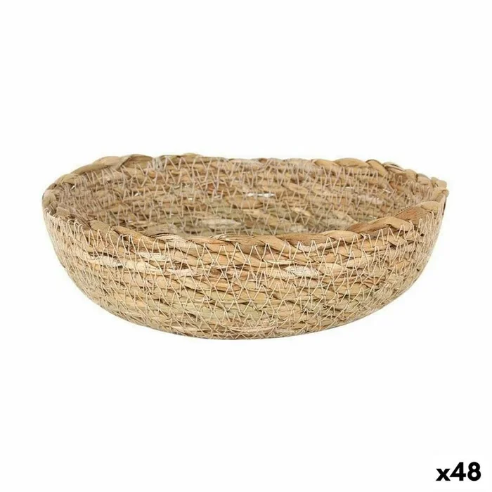 Cesta multiusos privilege marrón mimbre 16 x 16 x 5,5 cm (48 unidades)