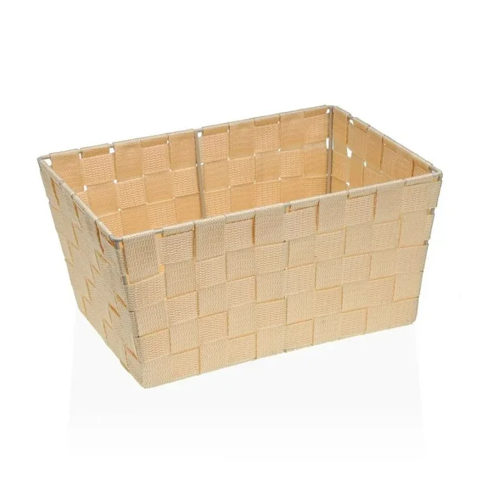 Cesta versa beige textil 20 x 15 x 30 cm