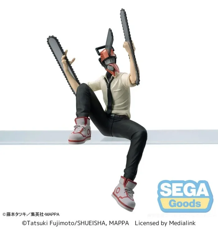 Chainsaw man estatua pvc pm perching chainsaw man 14 cm