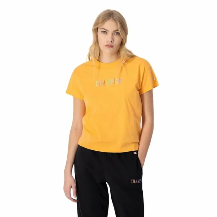 Champion Legacy Champion Graphics Croptop Boxy S/S Camiseta, Naranja., M, Mujer
