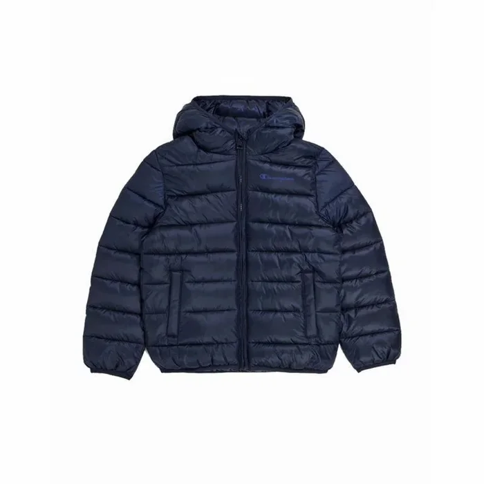 Champion Legacy Outdoor K-Light WR Hooded Chaqueta Acolchada, Azul Marino, 7-8 años Unisex Niños