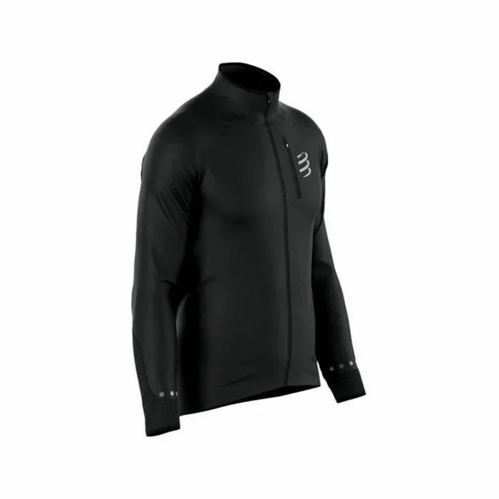 Chaqueta deportiva para hombre compressport hurricane indproof negro m