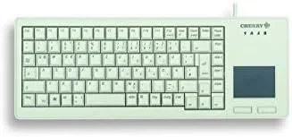 CHERRY G84-5500 XS, Teclado Compacto con Touchpad, Distribución Alemana (QWERTZ), Con Cable (Puerto USB-A), Interruptores Mecánicos CHERRY ML, Gris Claro