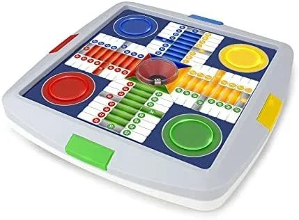 Chicos 64001 – Parchís y Oca automático, Guarda fichas y dado automático, Tablero con Juego del Parchís y la Oca a partir de 3 años, Medidas 27x27x4 cm
