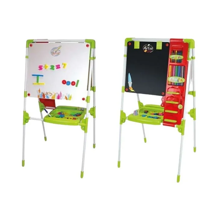 Chicos Mi Pizarra de Artista Infantil 2 en 1, Magnética y de Tiza, Incluye 82 Accesorios y es Extensible y Plegable, Medidas 62.5 x 60 x 120 cm, A partir de 3 Años, 52172