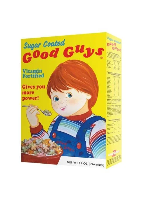 Chucky: el muñeco diabólico 2 réplica 1/1 caja de cereales good guys
