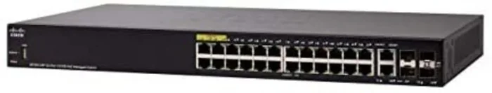Cisco SF350-24P Gestionado L2/L3 Fast Ethernet (10/100) Energía sobre Ethernet (PoE) Negro