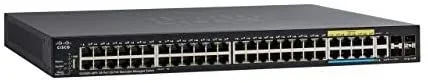 Cisco SG350X-48PV Gestionado L3 Gigabit Ethernet (10/100/1000) Energía sobre Ethernet (PoE) 1U Negro