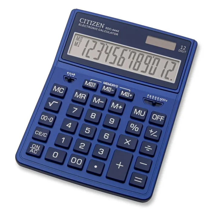 Citizen SDC-444X Tischrechner Azul Display (Stellen): 12 batteriebetrieben, solarbetrieben (B x H x