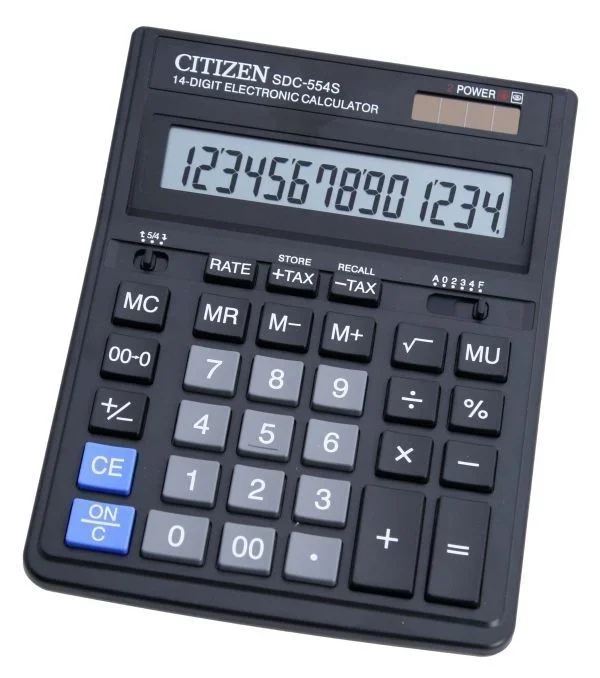 Citizen SDC-554S calculadora Escritorio Calculadora básica Negro