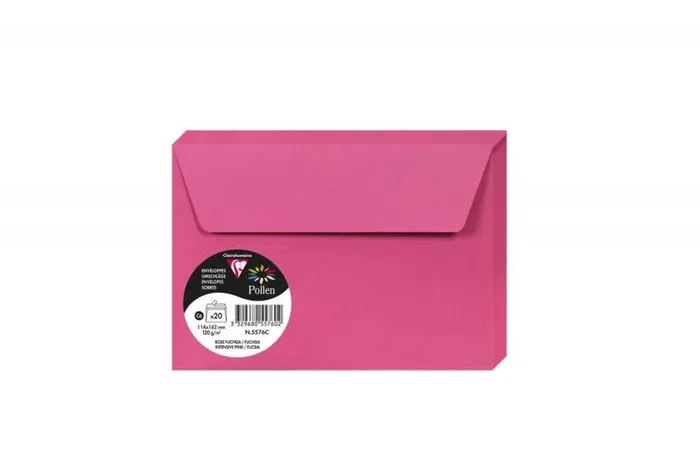 Clairefontaine 5576C sobre C6 (114 x 162 mm) Fucsia 20 pieza(s)