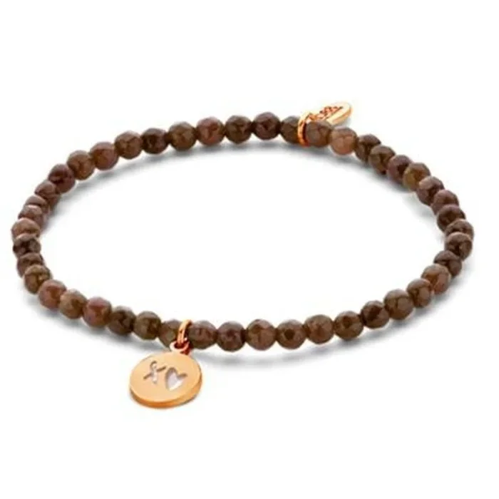 CO88 – Pulsera de cuentas de jade (4 mm), diseño de corazón