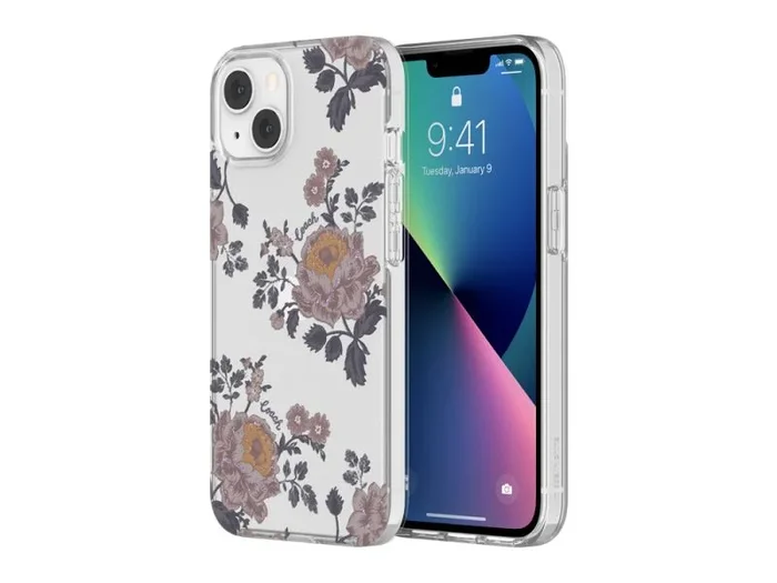 Coach – Carcasa para iPhone 13, diseño floral claro