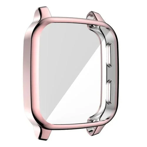 Cobertura completa TPU para Garmin Venu Sq conjunto de protección electroplatación (Rosa)