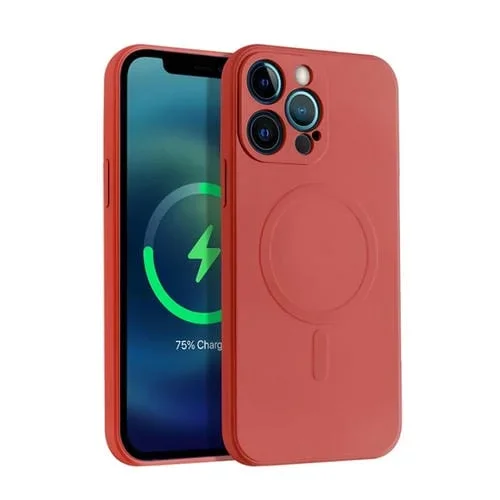Cobertura de Silicona Líquida para iPhone 12 Pro Magsafe (Rojo Oscuro)