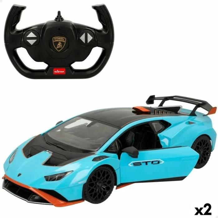 Coche radio control lamborghini huracán sto azul 1:14 (2 unidades)