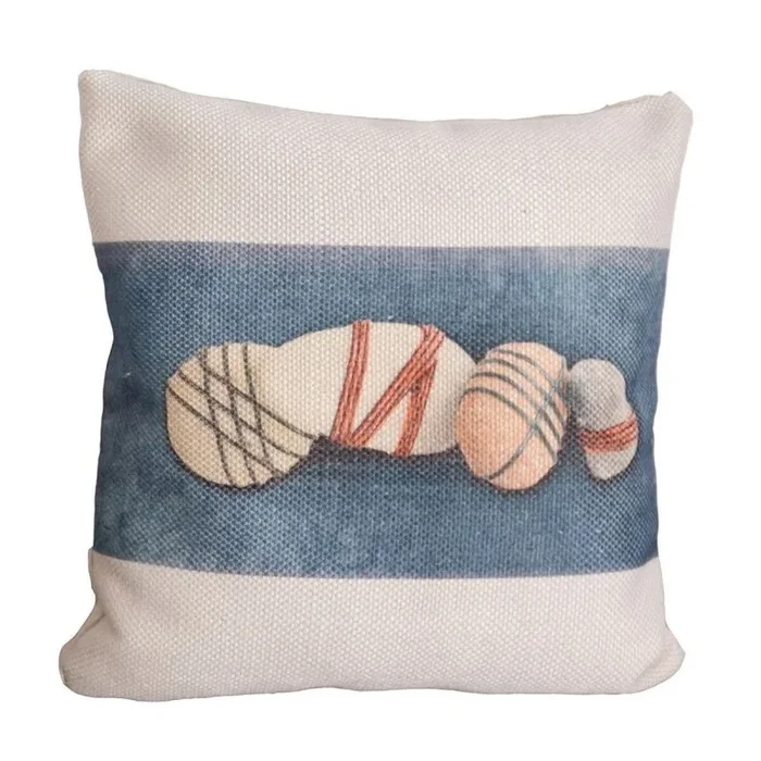 Cojín Biodegradable para Exterior Beige y Azul exótico de Pet, de 45×45 cm – LOLAhome