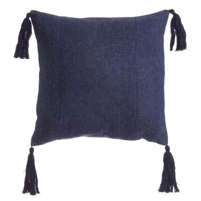 Cojín de algodón Natural Azul de 45×45 étnico para Dormitorio Vitta – LOLAhome