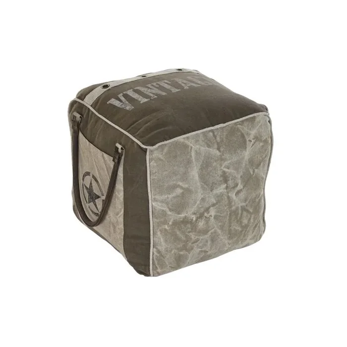Cojín dkd home decor de suelo 42 x 42 x 43 cm gris vintage