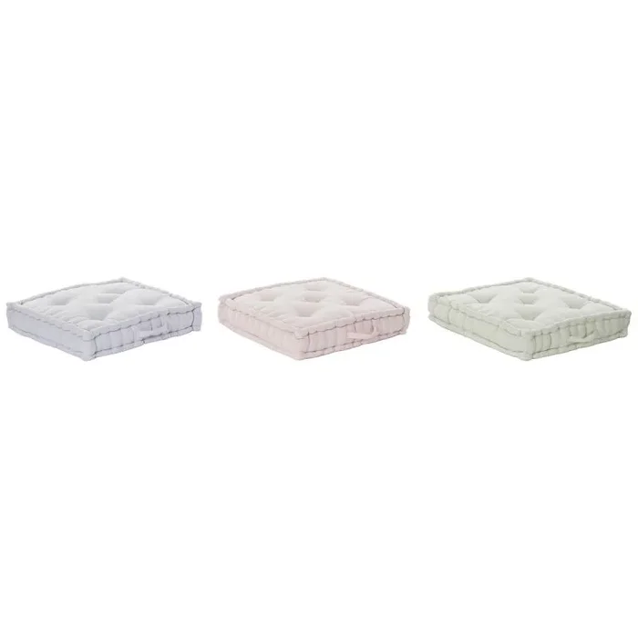 Cojín dkd home decor de suelo multicolor rectangular 60 x 60 x 13 cm (3 unidades)