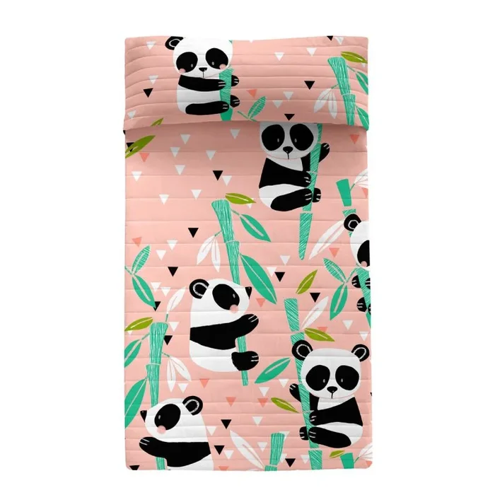 Colcha happyfriday moshi moshi rosa 180 x 260 cm oso panda